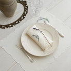 KM Home Collection-2'li Set Lavanta İşlemeli Keten Amerikan Servis-Sunum Aksesuarları-2-Milagron.com