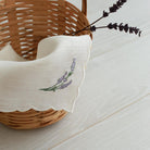 KM Home Collection-2'li Set Lavanta İşlemeli Keten Amerikan Servis-Sunum Aksesuarları-3-Milagron.com