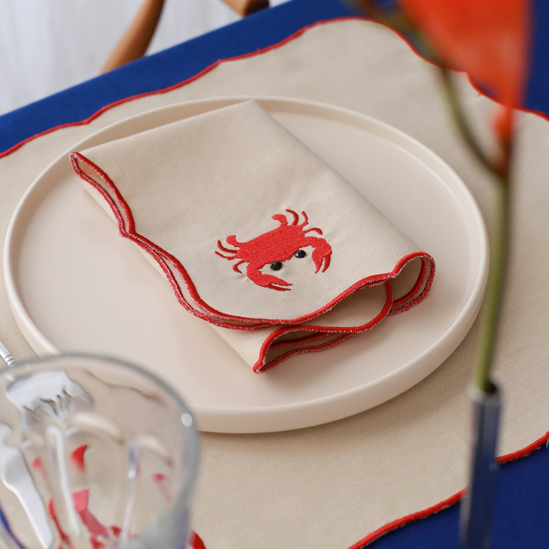 KM Home Collection-2'li Set Locusta Pamuk Peçete-Peçete-3-Milagron.com