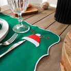 KM Home Collection-2'li Set Noel Şapkası Temalı Pamuk Amerikan Servis-Sunum Aksesuarları-2-Milagron.com