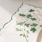 KM Home Collection-2'li Set Papatya İşlemeli Keten Amerikan Servis-Sunum Aksesuarları-2-Milagron.com