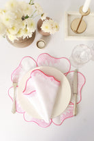 KM Home Collection-2'li Set Pembe Çiçek Temalı Amerikan Servis-Sunum Aksesuarları-3-Milagron.com