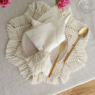 KM Home Collection-2'li Set Püsküllü Peçetelik-Peçete-2-Milagron.com