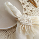 KM Home Collection-2'li Set Püsküllü Peçetelik-Peçete-3-Milagron.com