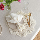 KM Home Collection-2'li Set Püsküllü Peçetelik-Peçete-5-Milagron.com