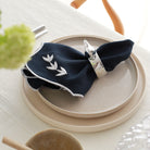 KM Home Collection-2'li Set Set Gümüş Kaplama Kuş Temalı Peçetelik-Peçete-2-Milagron.com