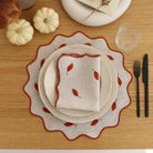 KM Home Collection-2'li Set Sonbahar Yaprakları İşlemeli Keten Peçete-Peçete-1-Milagron.com