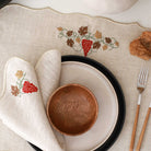 KM Home Collection-2'li Set Üzüm İşlemeli Keten Amerikan Servis-Sunum Aksesuarları-3-Milagron.com