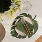 KM Home Collection-2'li Set Yeşil Pamuk Nakışlı Peçete-Peçete-1-Milagron.com