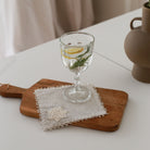 KM Home Collection-4'lü Set İncili El İşelemeli Kokteyl Peçete-Peçete-2-Milagron.com