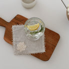 KM Home Collection-4'lü Set İncili El İşelemeli Kokteyl Peçete-Peçete-3-Milagron.com