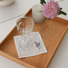 KM Home Collection-4'lü Set Lavanta El İşlemeli Kokteyl Peçete-Peçete-1-Milagron.com