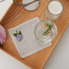 KM Home Collection-4'lü Set Ortanca El İşlemeli Kokteyl Peçete-Peçete-1-Milagron.com