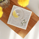 KM Home Collection-4'lü Set Papatya El İşlemeli Kokteyl Peçete-Peçete-4-Milagron.com