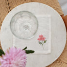 KM Home Collection-4'lü Set Pembe çiçek El İşlemeli Kokteyl Peçete-Peçete-3-Milagron.com