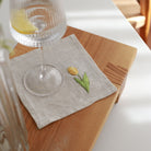 KM Home Collection-4'lü Set Sarı Lale El İşlemeli Kokteyl Peçete-Peçete-2-Milagron.com