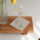 KM Home Collection-4'lü Set Sarı Lale El İşlemeli Kokteyl Peçete-Peçete-3-Milagron.com