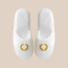 KM Home Collection-Altın Başak İşlemeli Banyo Terliği-Sunum Aksesuarları-1-Milagron.com