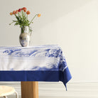 KM Home Collection-Blue Blanc Desenli Masa Örtüsü-Masa Örtüleri-2-Milagron.com