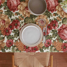 KM Home Collection-Çiçek Desenli Pamuk Masa Örtüsü-Masa Örtüleri-4-Milagron.com