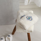 KM Home Collection-Göz İşlemeli Pamuk Banyo Terliği-Sunum Aksesuarları-4-Milagron.com