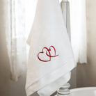 KM Home Collection-Kalp İşlemeli Pamuk Yüz Havlusu-Havlu & Peştamal-2-Milagron.com