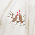 KM Home Collection-Kuş İşlemeli Pamuk Bornoz-Bornoz-3-Milagron.com