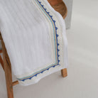 KM Home Collection-Lacivert Desen İşlemeli Pamuk Ayak Havlusu-Havlu & Peştamal-4-Milagron.com