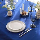 KM Home Collection-Lacivert Renkli Pamuk Masa Örtüsü-Masa Örtüleri-4-Milagron.com