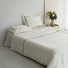 KM Home Collection-Lacivert Şeritli Nevresim Takımı-Nevresim Takımı-1-Milagron.com