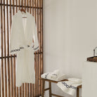 KM Home Collection-Lacivert Zincir Model Pamuk Bornoz-Bornoz-3-Milagron.com