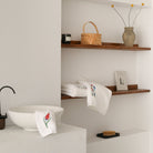 KM Home Collection-Lale İşlemeli Pamuk Vücut Havlusu-Havlu & Peştamal-2-Milagron.com