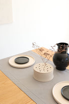 KM Home Collection-Oliva Keten Runner-Masa Örtüleri-6-Milagron.com