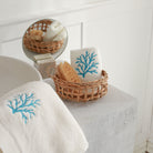 KM Home Collection-Turkuvaz Mercan İşlemeli El Havlusu-Havlu & Peştamal-2-Milagron.com