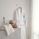 KM Home Collection-Turkuvaz Mercan İşlemeli Pamuk Bornoz-Bornoz-1-Milagron.com