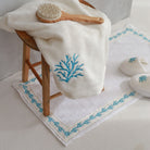 KM Home Collection-Turkuvaz Mercan İşlemeli Vücut Havlusu-Havlu & Peştamal-2-Milagron.com