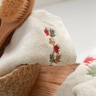 KM Home Collection-Yaprak İşlemeli Yüz Havlusu-Havlu & Peştamal-6-Milagron.com