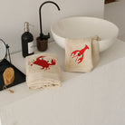 KM Home Collection-Yengeç İşlemeli Pamuk Yüz Havlusu-Havlu & Peştamal-3-Milagron.com