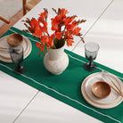 KM Home Collection-Yeşil Renkli Pamuk Runner-Runner-1-Milagron.com