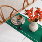 KM Home Collection-Yeşil Renkli Pamuk Runner-Runner-2-Milagron.com