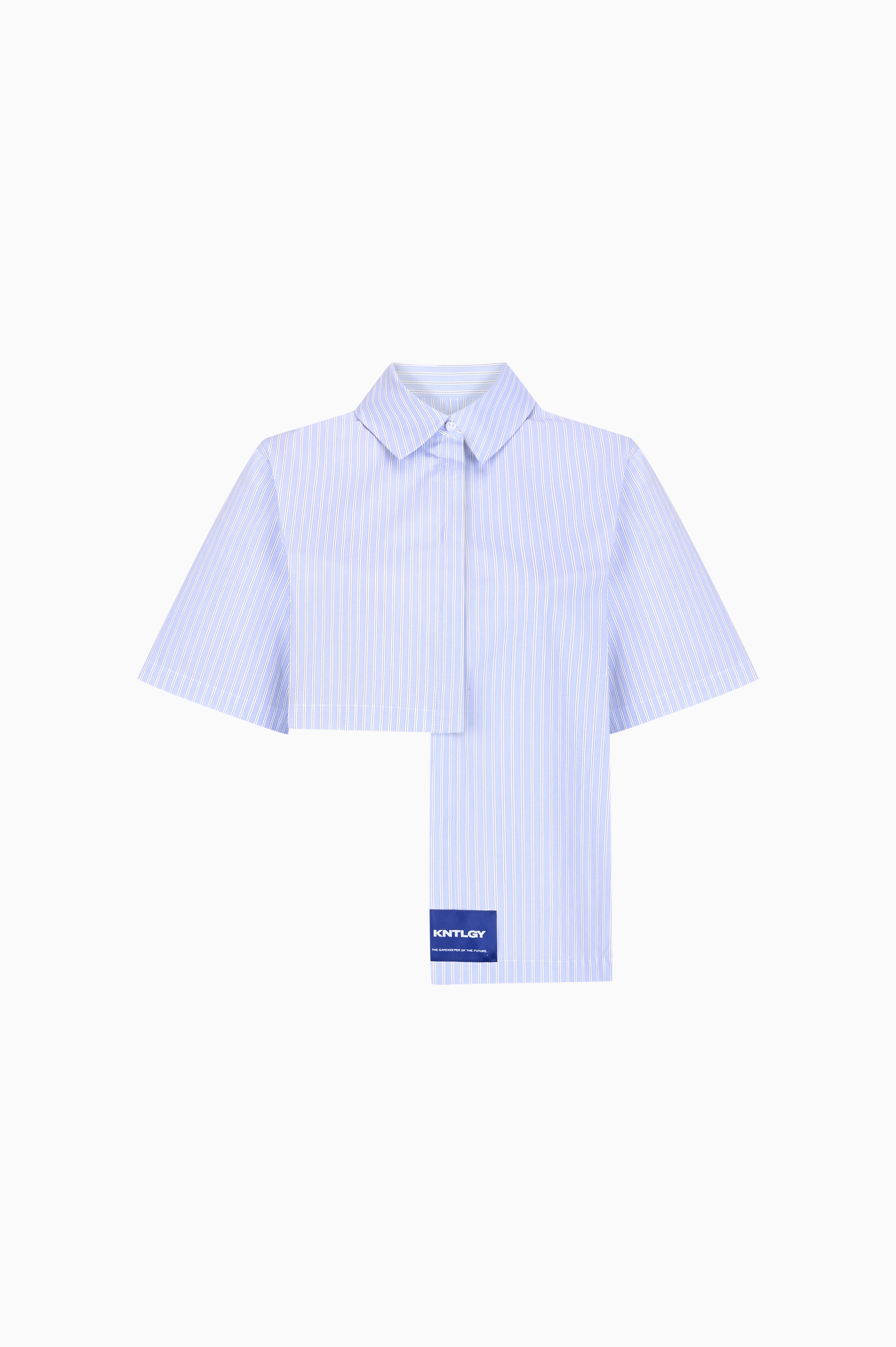 KNTLGY-Kntlgy Intersectional Crop Shirt-Gömlek-1-Milagron.com