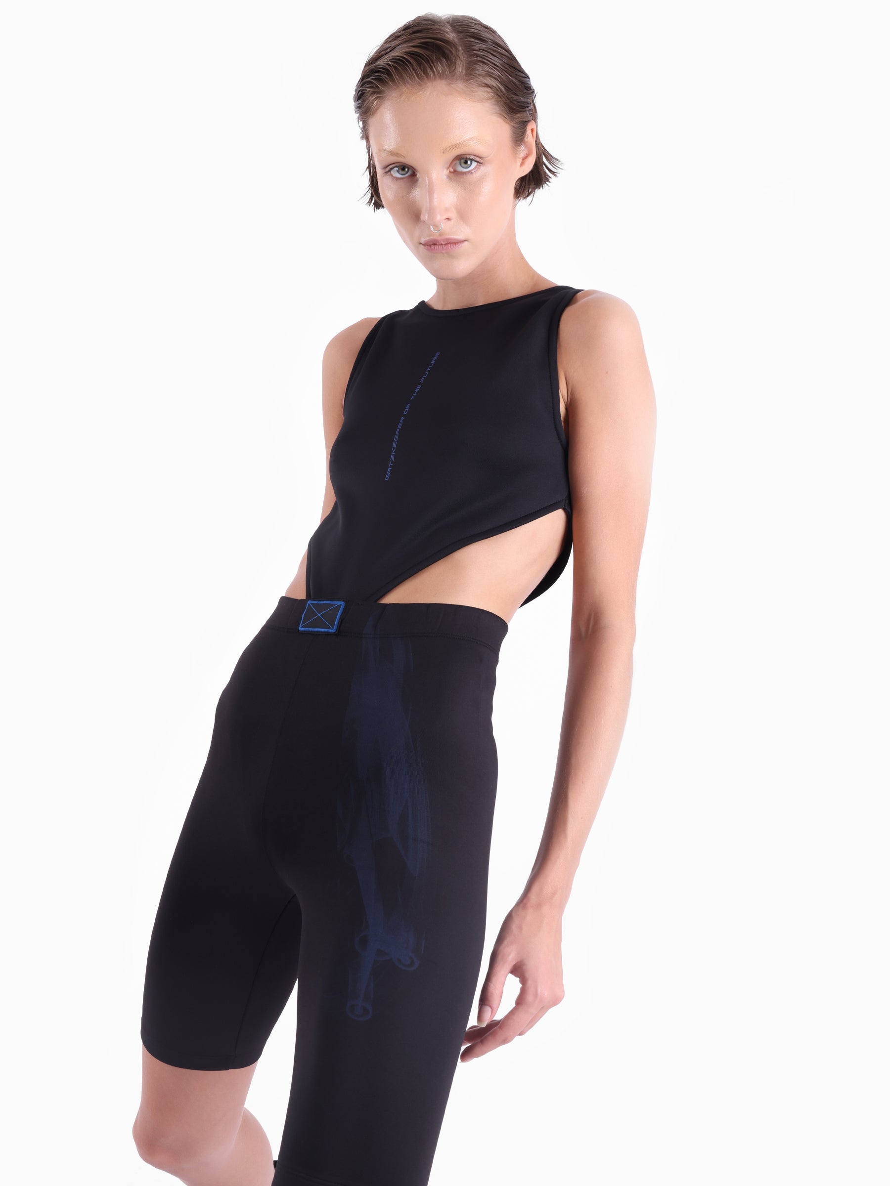 Kntlgy X Edk Biker Jumpsuit With Ai Print