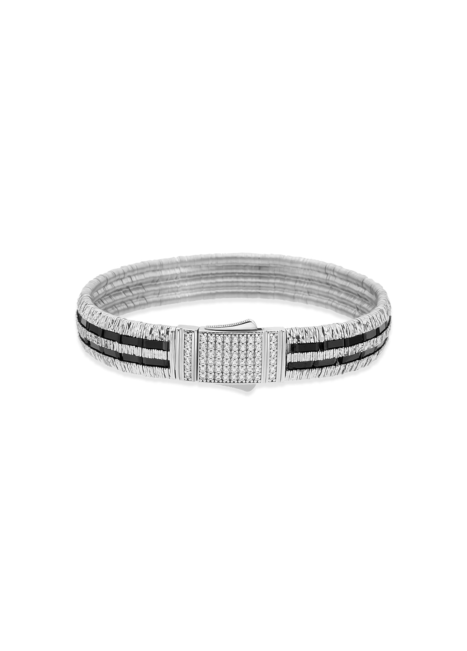Noir Line Silver Erkek Bileklik