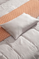 Kaay-Kaay Pamuk Saten Yastık Kılıfı Dahil Lastikli Çarşaf Seti 160x200 Çift Kişilik Gri-Nevresim Takımı-2-Milagron.com