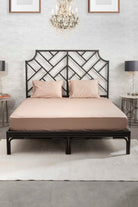 Kaay-Kaay Pamuk Saten Yastık Kılıfı Dahil Lastikli Çarşaf Seti 160x200 Çift Kişilik Vizon-Nevresim Takımı-1-Milagron.com