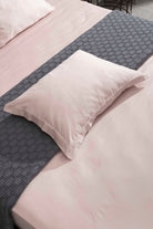 Kaay-Kaay Pamuk Saten Yastık Kılıfı Dahil Nevresim Seti 160x220 Tek Kişilik Pudra-Nevresim Takımı-1-Milagron.com