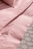 Kaay-Kaay Pamuk Saten Yastık Kılıfı Dahil Nevresim Seti 200x220 Çift Kişilik Pembe-Nevresim Takımı-8-Milagron.com