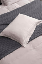 Kaay-Kaay Pamuk Saten Yastık Kılıfı Dahil Nevresim Seti 200x220 Çift Kişilik Taş-Nevresim Takımı-3-Milagron.com