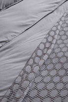 Kaay-Kaay Premium Lastikli Çarşaf Dahil Nevresim Takımı 200x220 Çift Kişilik Antrasit-Nevresim Takımı-8-Milagron.com