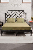 Kaay-Kaay Premium Lastikli Çarşaf Dahil Nevresim Takımı 200x220 Çift Kişilik Yağ Yeşili-Nevresim Takımı-4-Milagron.com